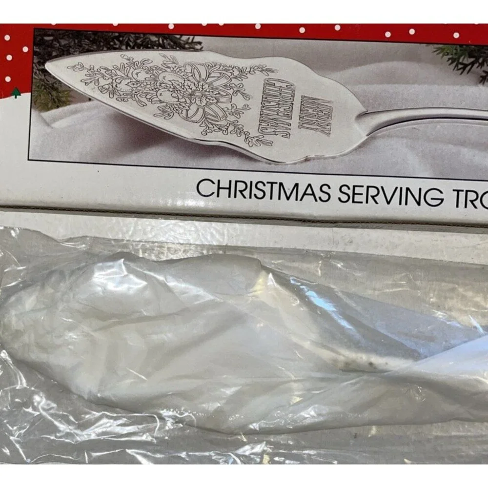 INTERNATIONAL SILVER COMPANY CHRISTMAS SERVING TROWEL PIE  SERVEWARE 1997 NOS !